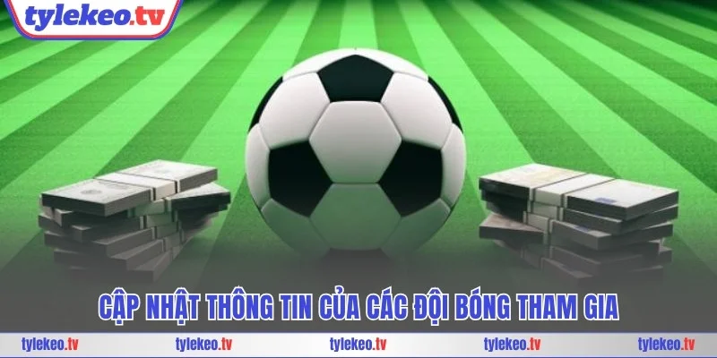 Cập nhật thông tin của các đội bóng tham gia