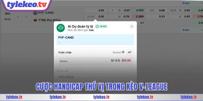Cược handicap thú vị trong kèo V-League