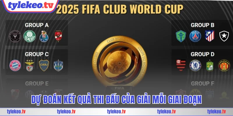 Dự đoán kết quả thi đấu của giải mỗi giai đoạn