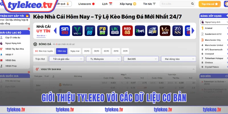 Giới thiệu tylekeo với các dữ liệu cơ bản