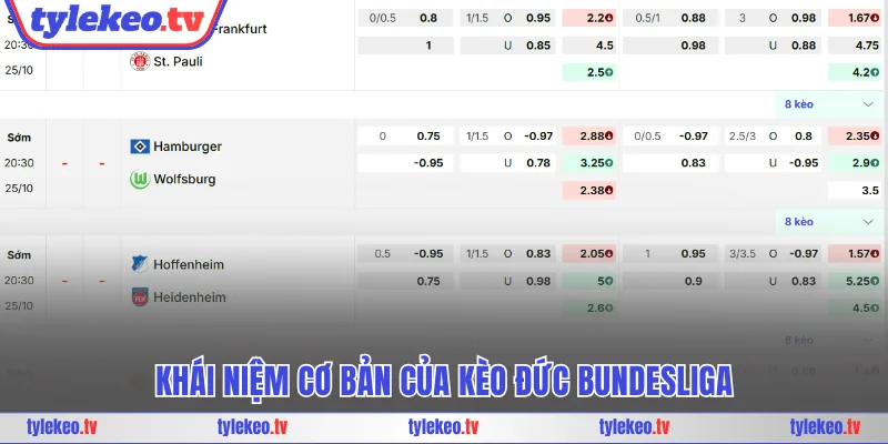 Khái niệm cơ bản của kèo Đức Bundesliga